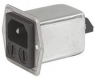 IEC-Stecker-C18, 50 bis 60 Hz, 2 A, 250 VAC, 1.2 W, 5.2 mH, Flachstecker 6,3 mm, 5707.0203.412.21