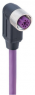 Sensor-Aktor Kabel, M12-Kabeldose, abgewinkelt auf offenes Ende, 5-polig, 2 m, PUR, violett, 4 A, 934728001