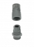 Wellrohrverschraubung, M16, 10 mm, Polyamid, IP65, grau, (L) 7.5 mm