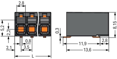 2086-1206/700-000/997-607 WAGO Leiterplattenklemmen Bild 2