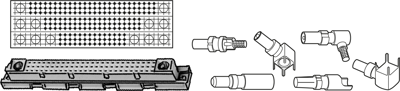 414705 ERNI Zubehör für Platinen Steckverbinder, Verbindungssysteme