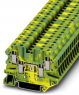 Schutzleiter-Reihenklemme, Schraubanschluss, 0,14-6,0 mm², 4-polig, 6 kV, gelb/grün, 3044597