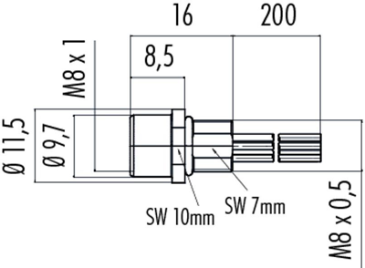 09 3412 00 03 binder Sensor-Aktor Kabel Bild 2