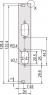 Frontplatte, U-Profil, geschirmt, D-Sub-Ausbrüche,3 HE, 4 TE, 2 x 9 Pin