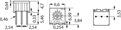 3362U-1-105LF Bourns Electronics GmbH Trimmpotentiometer Bild 2