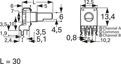 PEC12R-2130F-S0012 Bourns Electronics GmbH Motion Sensors Image 2