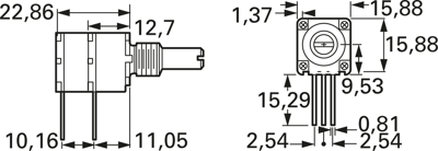 91A2A-B28-B10/B10L Bourns Electronics GmbH Potentiometer Bild 2