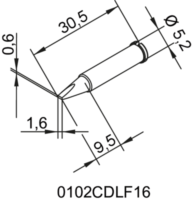 0102CDLF16 Ersa Lötspitzen, Entlötspitzen und Heißluftdüsen Bild 2