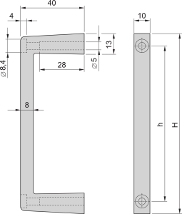 MultipacPRO Frontgriff, 1 Paar, Breite 10 mm, 3 HE