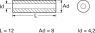 KER 8-4-2X12 QUICK-OHM Abstandsbolzen