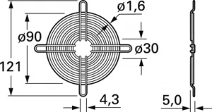 ASEN 98001 Panasonic Schutzgitter, Abdeckungen