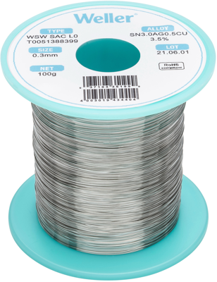 WSW SAC L0 0,3MM 100G Weller Solder Wires Image 1