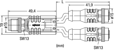 756-5516/040-010 WAGO Sensor-Aktor Kabel Bild 2