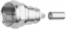 F Stecker 50 Ω, RG-179B/U, RG-187A/U, Crimp/Crimp, gerade, 100025626