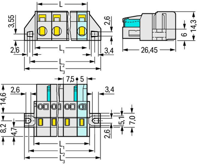 721-208/031-000 WAGO PCB Connection Systems Image 2