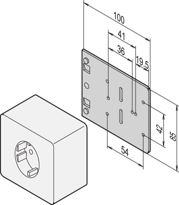 20118-537 SCHROFF Rahmen für Steckdosen und mehr Zubehör