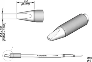 C245155E JBC Soldering tips, desoldering tips and hot air nozzles