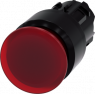 Pilzdrucktaster, unbeleuchtet, rastend, Bund rund, rot, Einbau-Ø 22.3 mm, 3SU1001-1AA20-0AA0