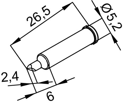 0102CDLF24A/SB Ersa Lötspitzen, Entlötspitzen und Heißluftdüsen Bild 2