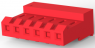 Buchsengehäuse, 6-polig, RM 3.96 mm, gerade, rot, 3-640428-6