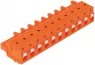 1-Leiter-Federleiste, 11-polig, RM 7.62 mm, orange, 2231-711/008-000