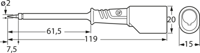 PRUEF 2 S RT Hirschmann Test & Measurement Prüfspitzen, Tastköpfe Bild 2