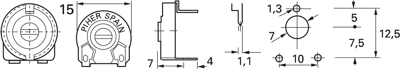 PT 15 LV 5K0 Piher Trimmpotentiometer Bild 2