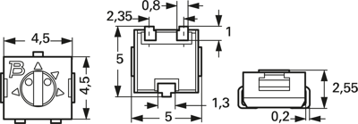 3314J-1-104E Bourns Electronics GmbH Trimmpotentiometer Bild 2