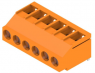 Leiterplattenklemme, 6-polig, RM 5.08 mm, 0,08-6,0 mm², 20 A, Schraubanschluss, orange, 2431950000