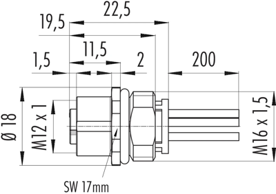 09 0702 400 05 binder Sensor-Aktor Kabel Bild 2