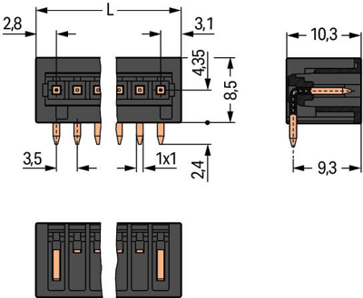 734-163/105-604 WAGO PCB Connection Systems Image 2