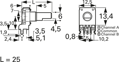 PEC12R-2225F-S0024 Bourns Electronics GmbH Bewegungssensoren Bild 2