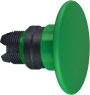 Drucktaster, unbeleuchtet, tastend, Bund rund, grün, Frontring schwarz, Einbau-Ø 22 mm, ZB5AR3