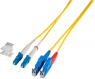 Duplex-Jumper, E2000 auf LC, 0.5 m, OS2, Singlemode 9/125 µm