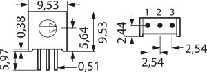 3386W-1-105LF Bourns Electronics GmbH Trimmpotentiometer Bild 2