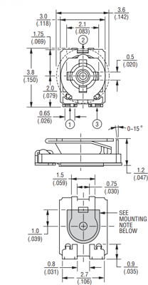 TC33X-2-102E Bourns Electronics GmbH Trimmpotentiometer Bild 2