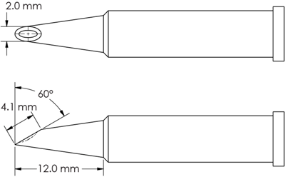 GT6-HF6020V METCAL Lötspitzen, Entlötspitzen und Heißluftdüsen