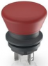 Pilzdrucktaster, 3-polig, rot, unbeleuchtet, 15 mA/10 V, Einbau-Ø 16.2 mm, IP65/IP67, 1.15.216.003/0300