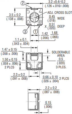 3313J-2-100E Bourns Electronics GmbH Trimmpotentiometer Bild 2