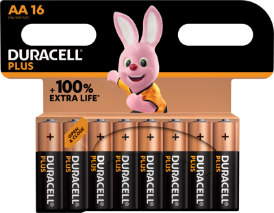 PLUS-AA CP16 Duracell Rundzellen, 9V-Blöcke