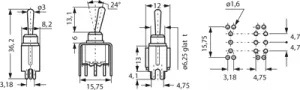 5239YAB APEM Toggle Switches