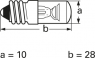 Glimmlampe, E10, 1.1 W, 130 V (AC), klar