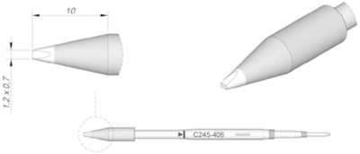 C245406 JBC Lötspitzen, Entlötspitzen und Heißluftdüsen