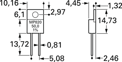 MP820-10.0-1% Caddock Bedrahtete Widerstände Bild 2