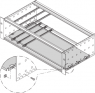 Montageplatte für 19''-Gehäuse und Baugruppenträger, 28 TE, 220 mm Leiterplattenlänge