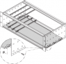 Montageplatte für 19''-Gehäuse und Baugruppenträger, 84 TE, 160 mm Leiterplattenlänge