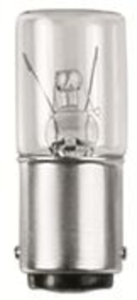 Glühlampe, Ba15d, 5 W, 24 V (DC), 24 V (AC), klar