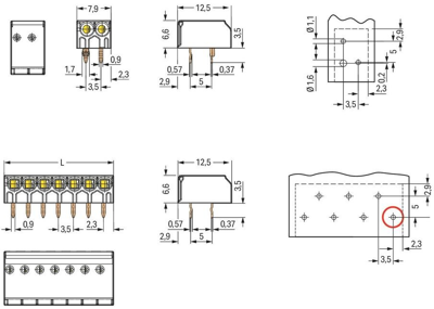 744-310 WAGO PCB Terminal Blocks Image 2