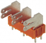 Leiterplattenklemme, 5-polig, RM 10 mm, 0,2-2,5 mm², 15 A, Flachstecker, orange, 9511730000
