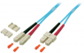 Duplex-Jumper, SC auf SC, 2 m, OM3, Multimode 50/125 µm